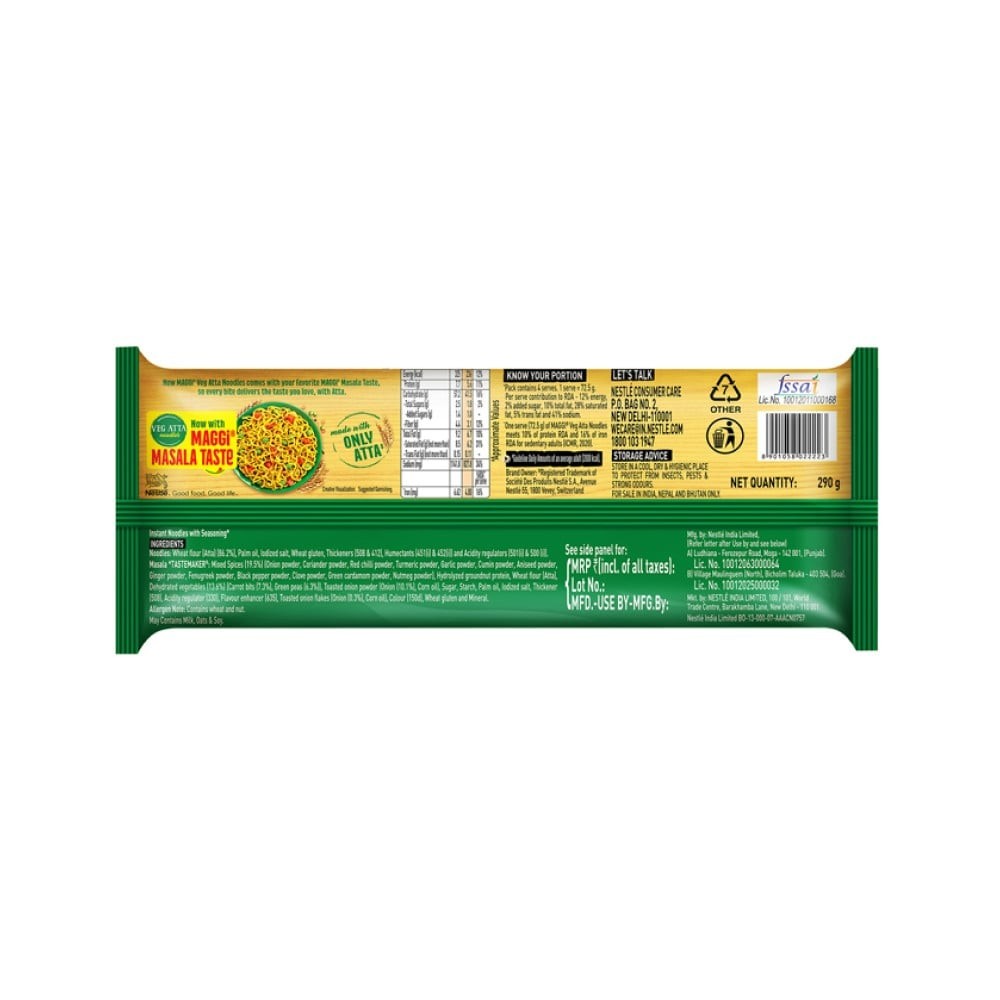 Maggi Nutrilicious Veg Atta Noodles Made with Only Atta Flour