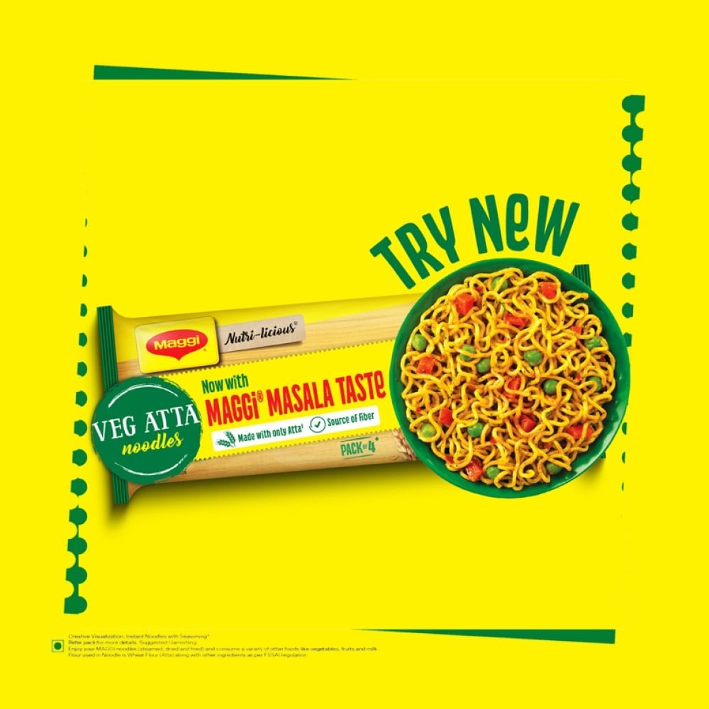 Maggi Nutrilicious Veg Atta Noodles Made with Only Atta Flour