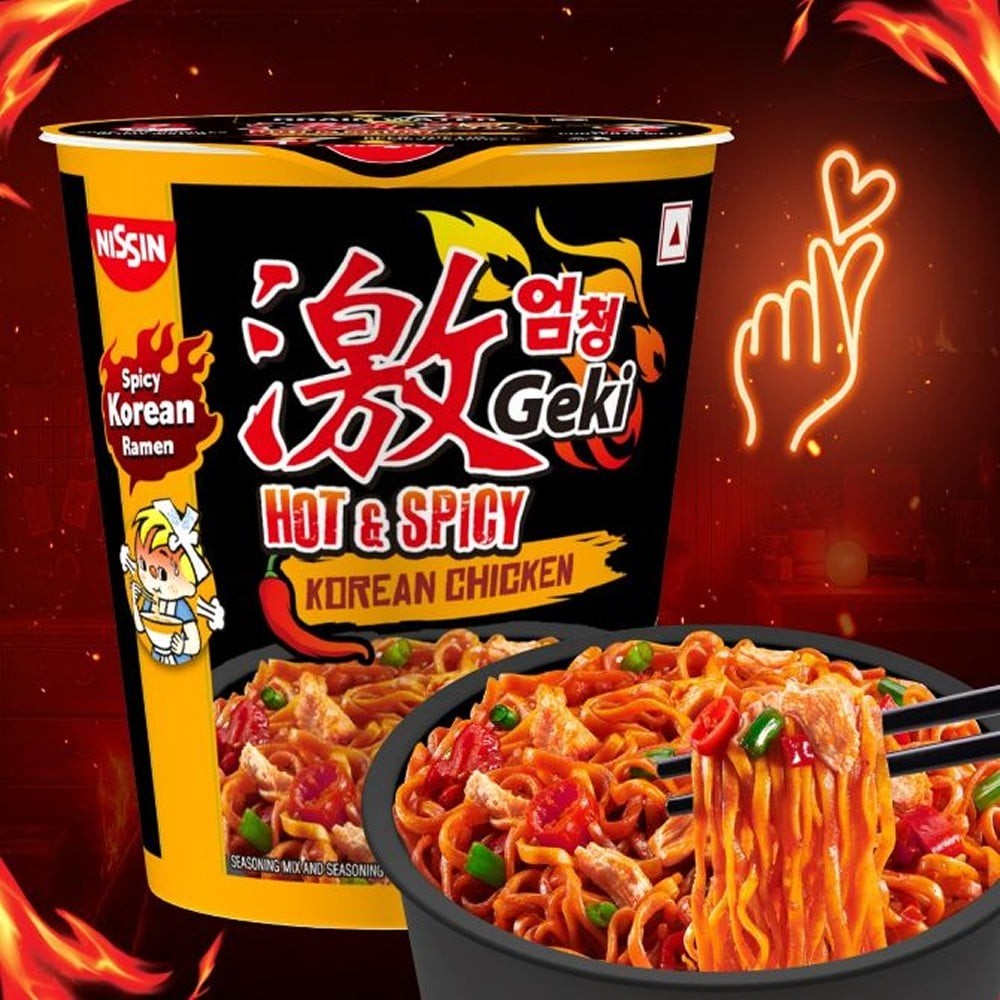 Nissin Geki Hot & Spicy Korean Chicken Cup Noodles