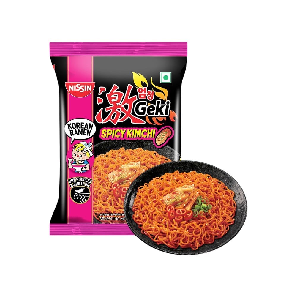 Nissin Geki Spicy Kimchi Korean Ramen Noodles