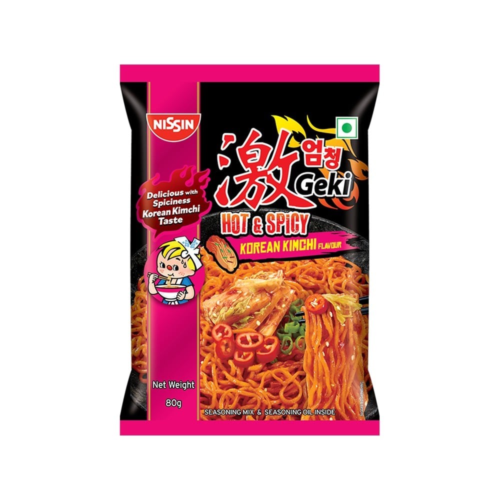 Nissin Geki Spicy Kimchi Korean Ramen Noodles