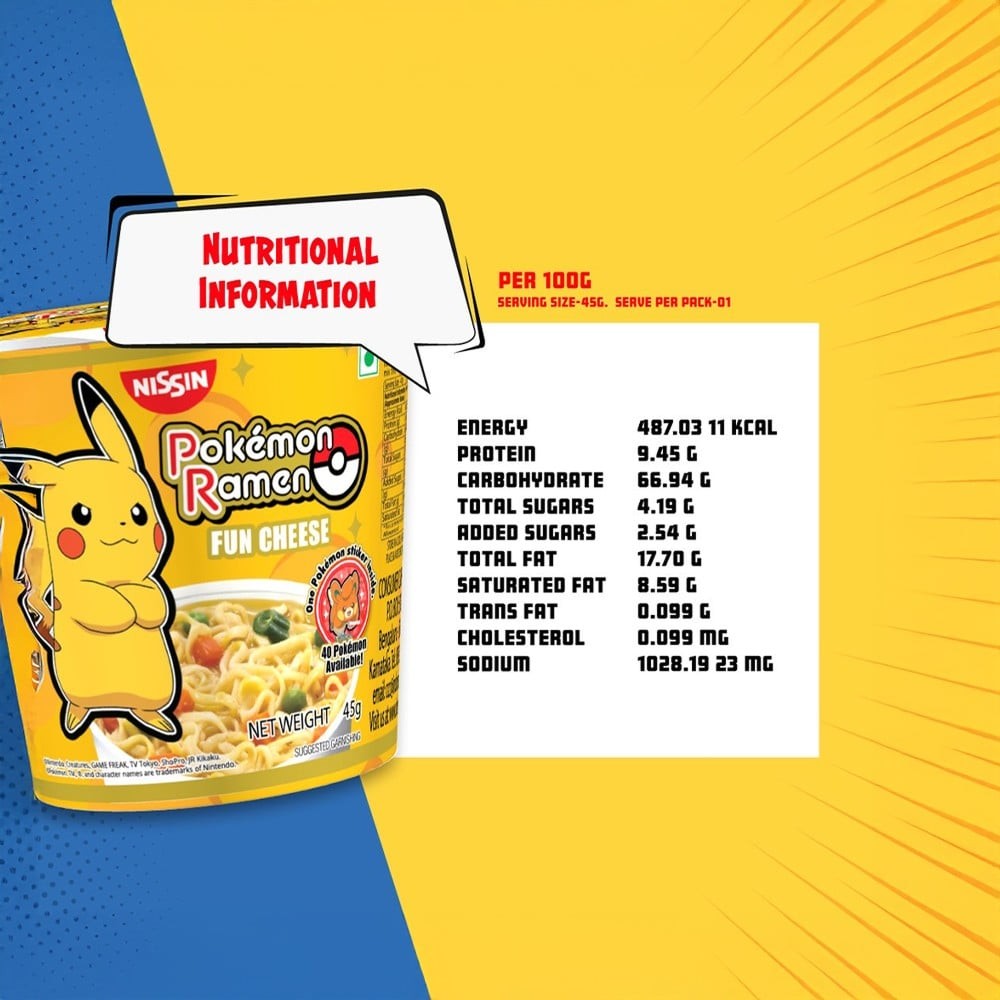 Nissin Pokemon Ramen Cup Noodles (Fun Cheese)
