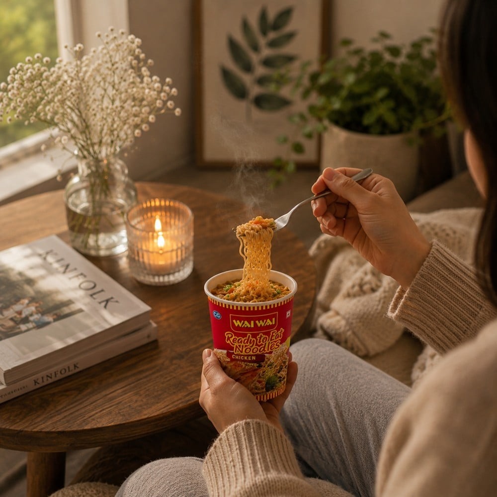 Wai Wai Ready To Eat Chicken Cup Noodles