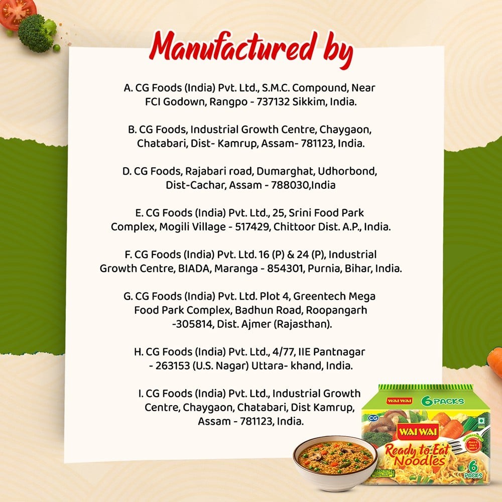 Wai Wai Ready To Eat Veg Masala Noodles