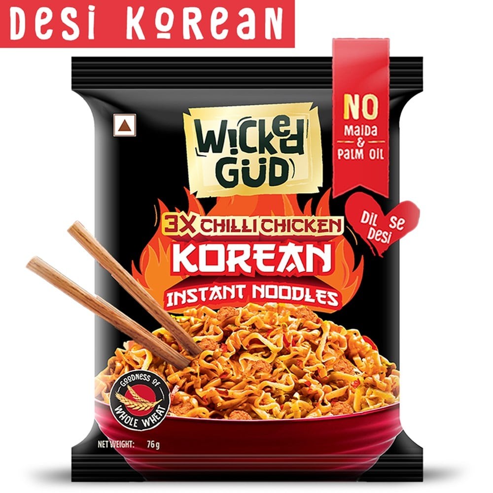 WickedGud 3X Chilli Chicken Korean Instant Noodles