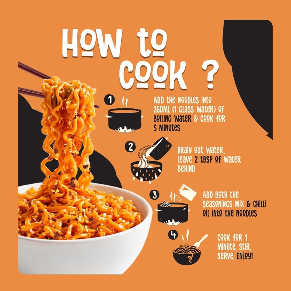 WickedGud Chilli Cheese Korean Instant Noodles