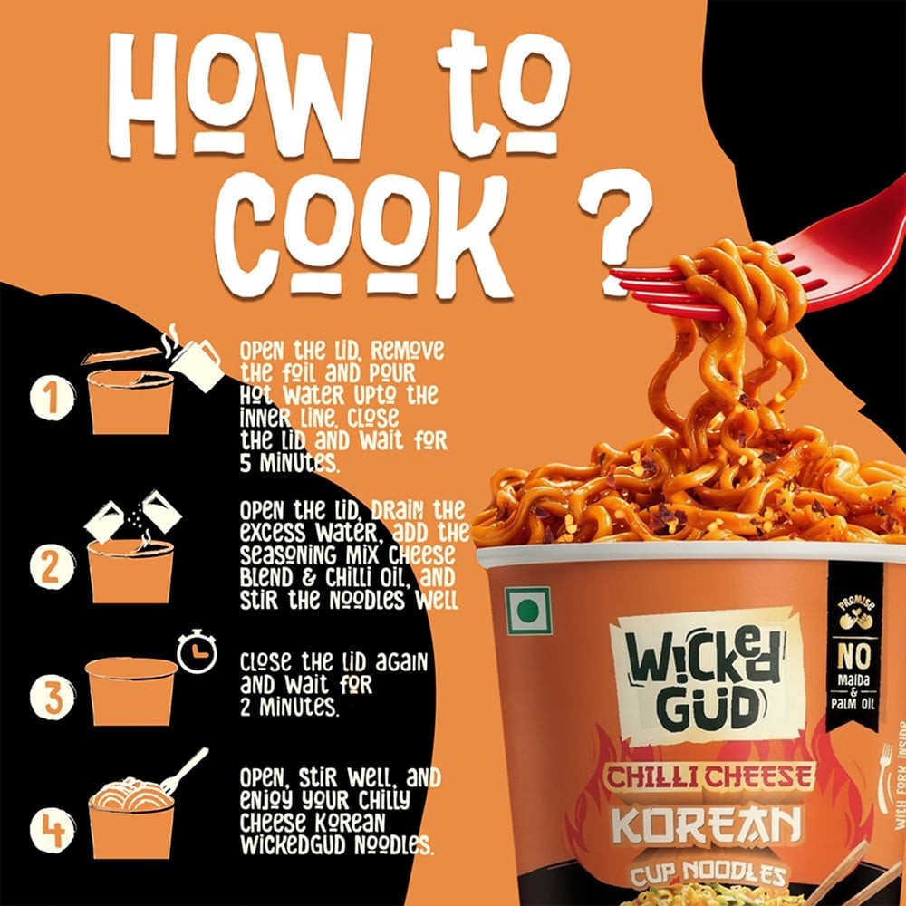 WickedGud Korean Chilli Cheese Cup Noodles
