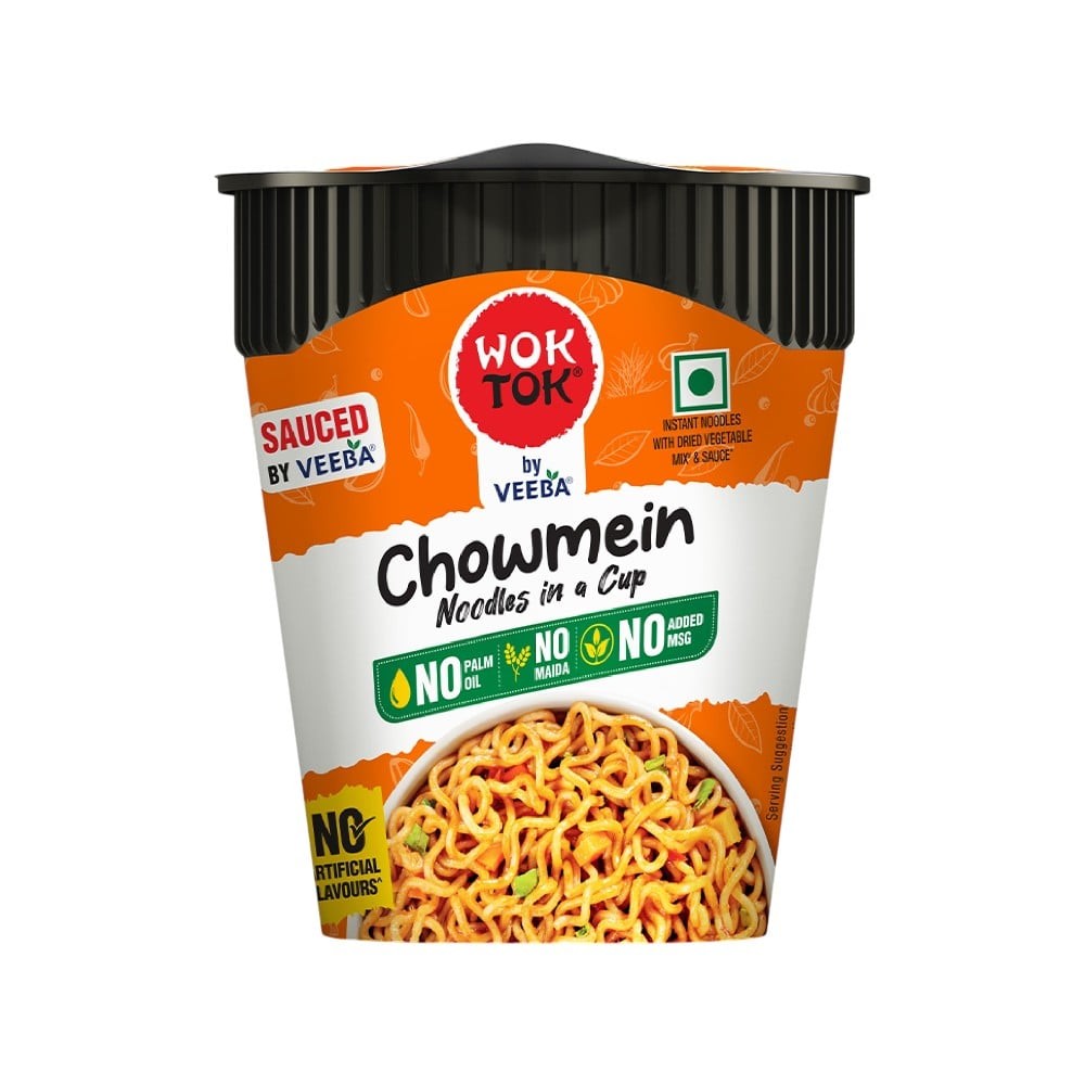 Wok Tok by Veeba Chowmein Cup Noodles (No Maida & Palm Oil)