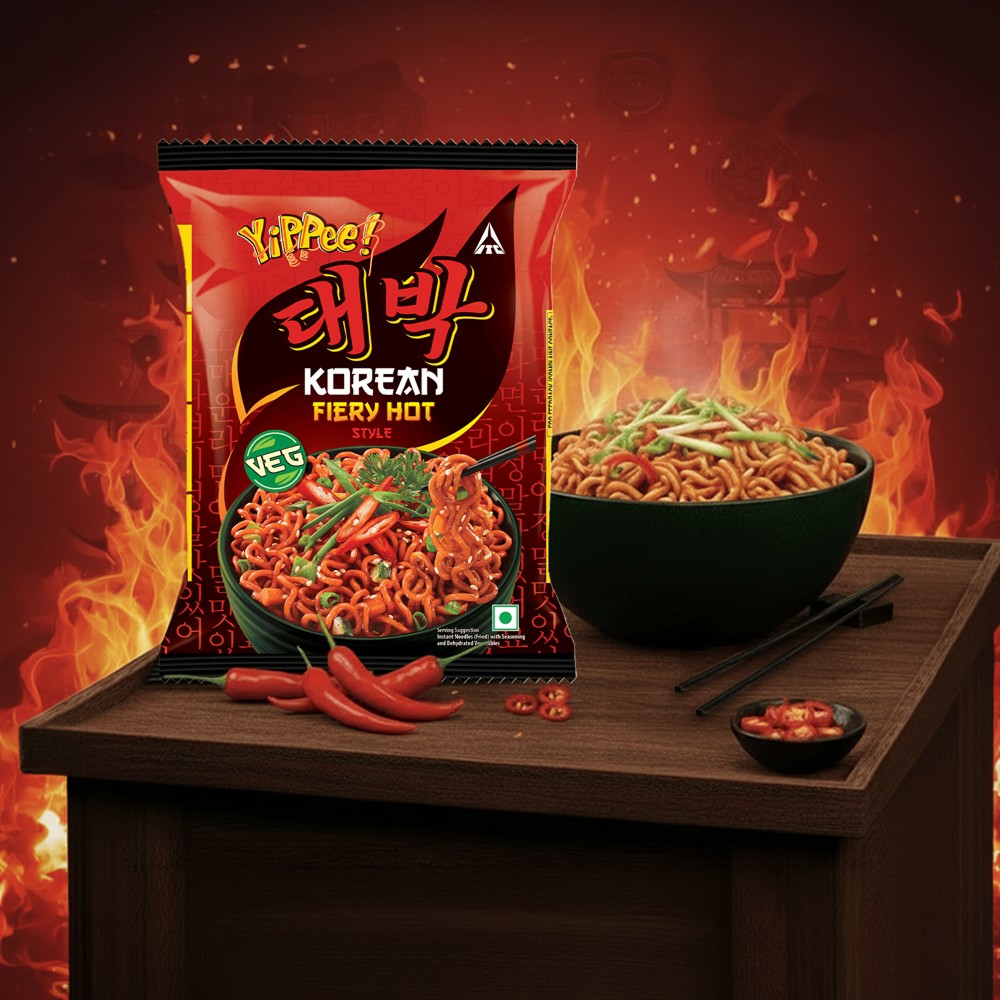 Yippee Korean Fiery Hot Instant Noodles