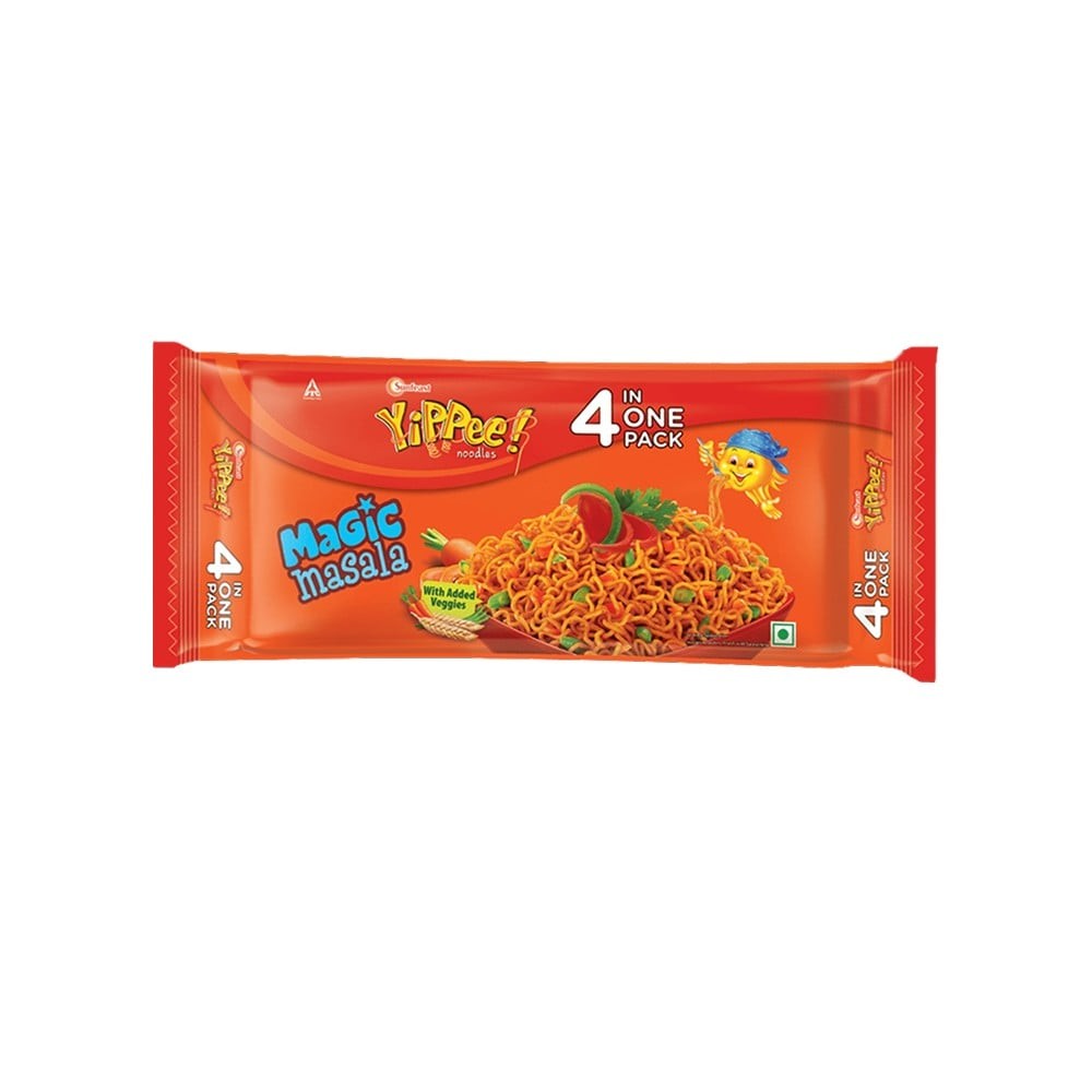 Yippee Magic Masala Instant Noodles with Added Veggies - Pack of 2