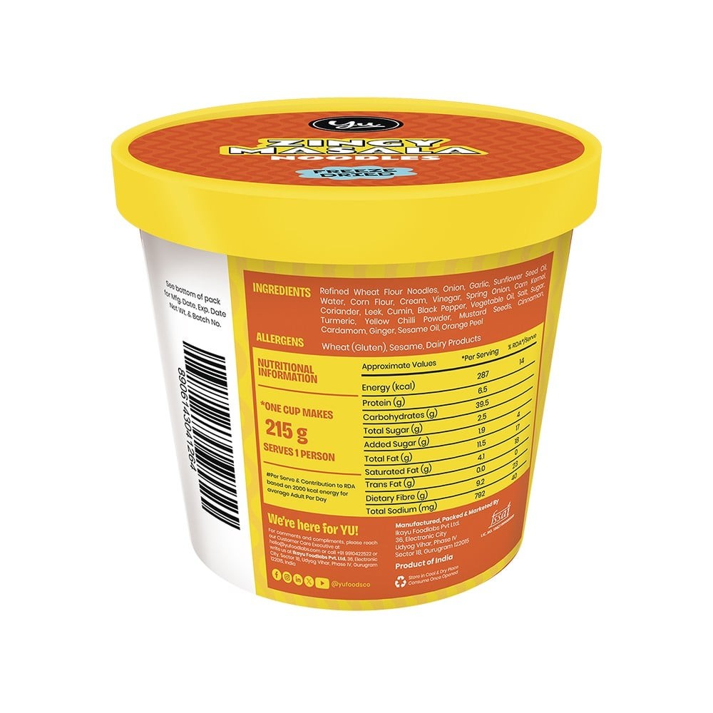 Yu Zingy Masala Cup Noodles