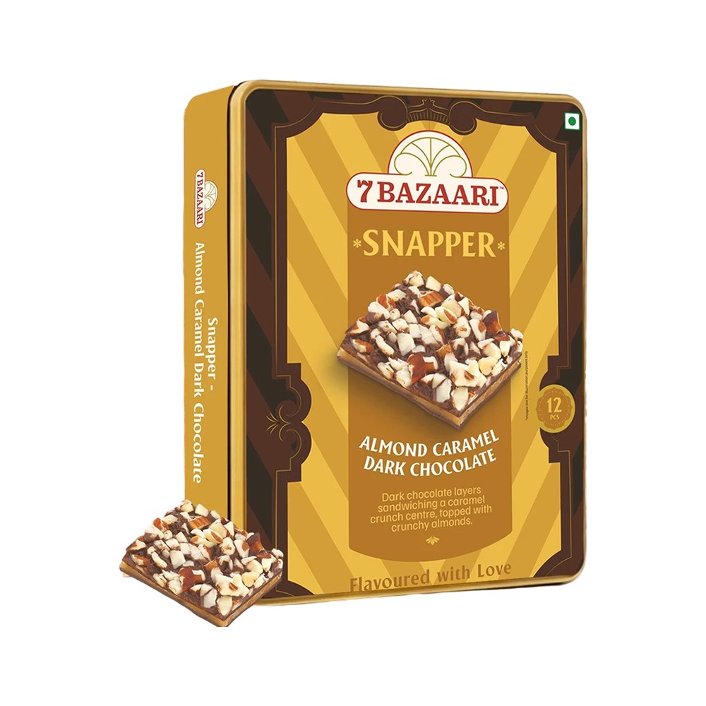 7 Bazaari Almond Snapper Dark Chocolate Gift Pack