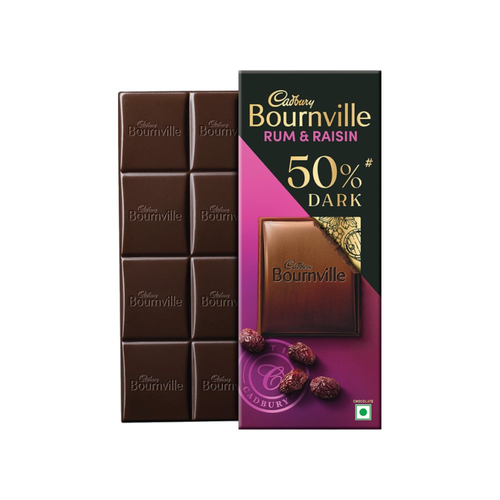 Cadbury Bournville Rum & Raisin Dark Chocolate Bar