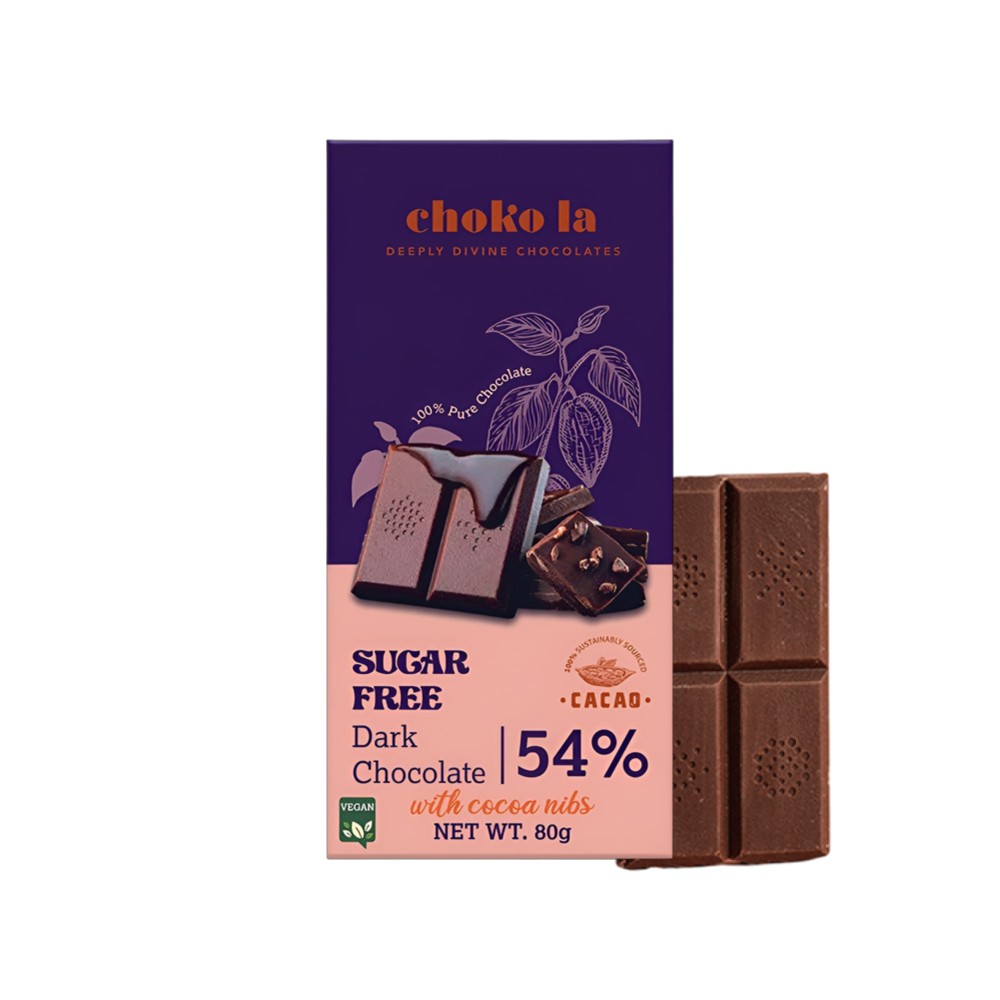 Choko La 54% Sugar Free Dark Chocolate Bar