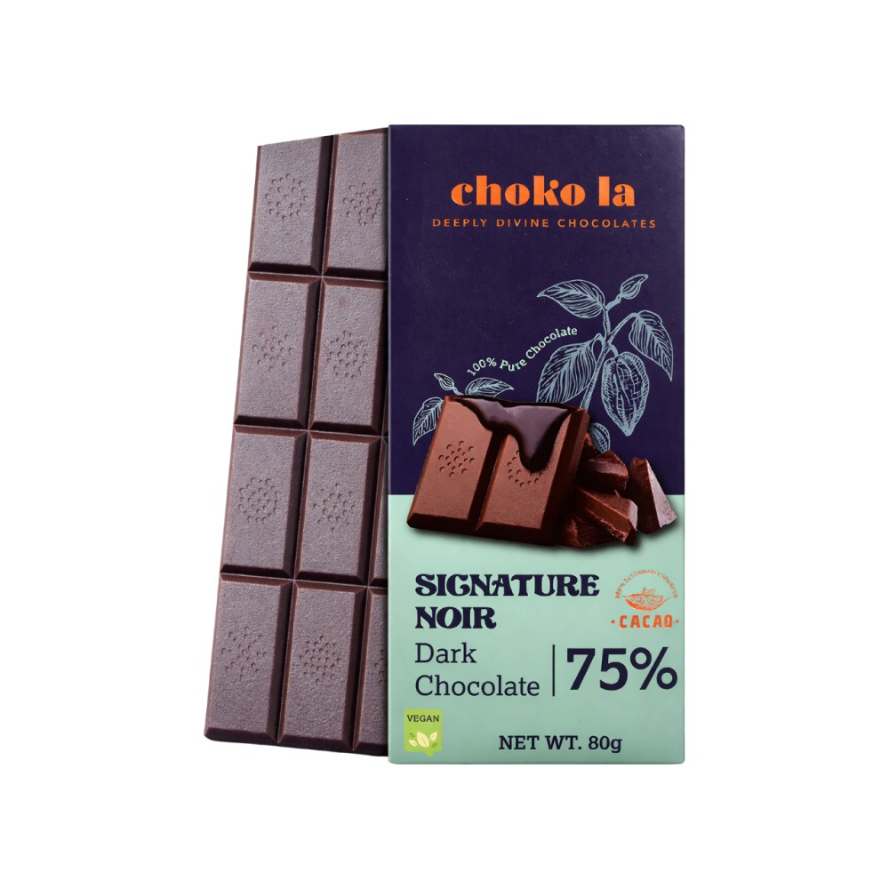 Choko La 75% Signature Noir Dark Chocolate Bar