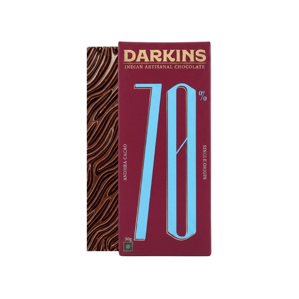 Darkins Chocolates 70% Dark Chocolate Bar (Andhra Cacao)