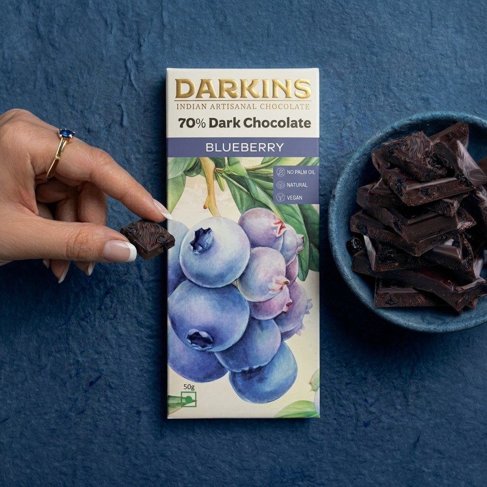 Darkins Chocolates Blueberry 70% Dark Chocolate