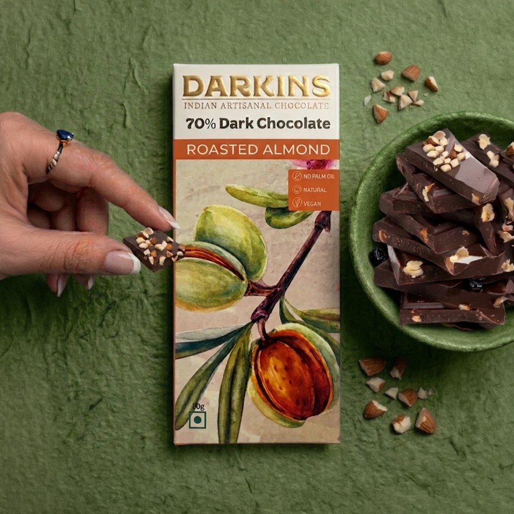 Darkins Roasted Almonds 70% Dark Chocolate