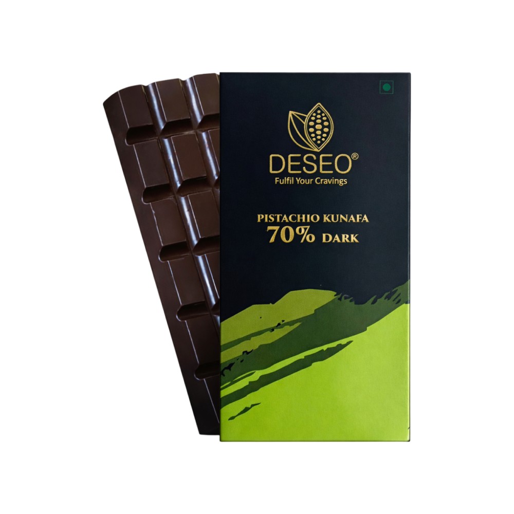 Deseo Pistachio Kunafa Dark Chocolate Bar
