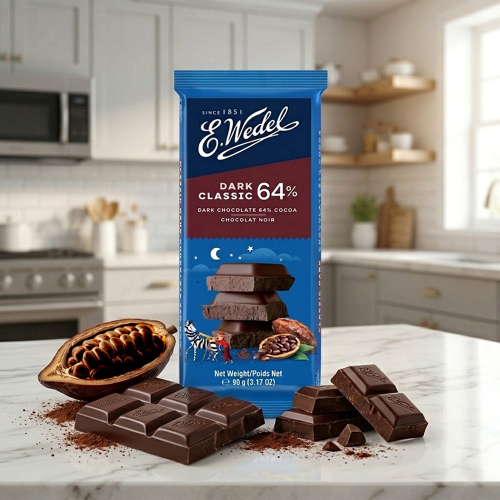 E.Wedel Classic 64% Cocoa Dark Chocolate Bar