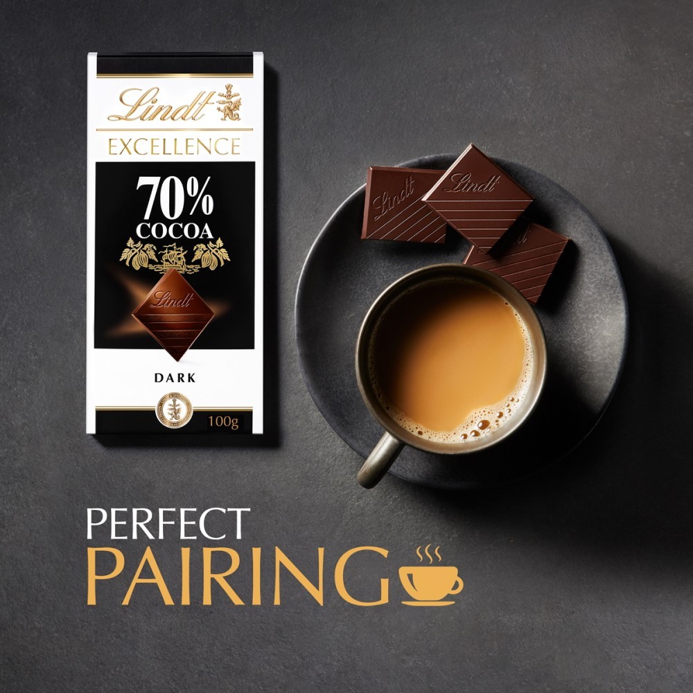 Lindt Excellence 70% Cocoa Dark Chocolate Bar
