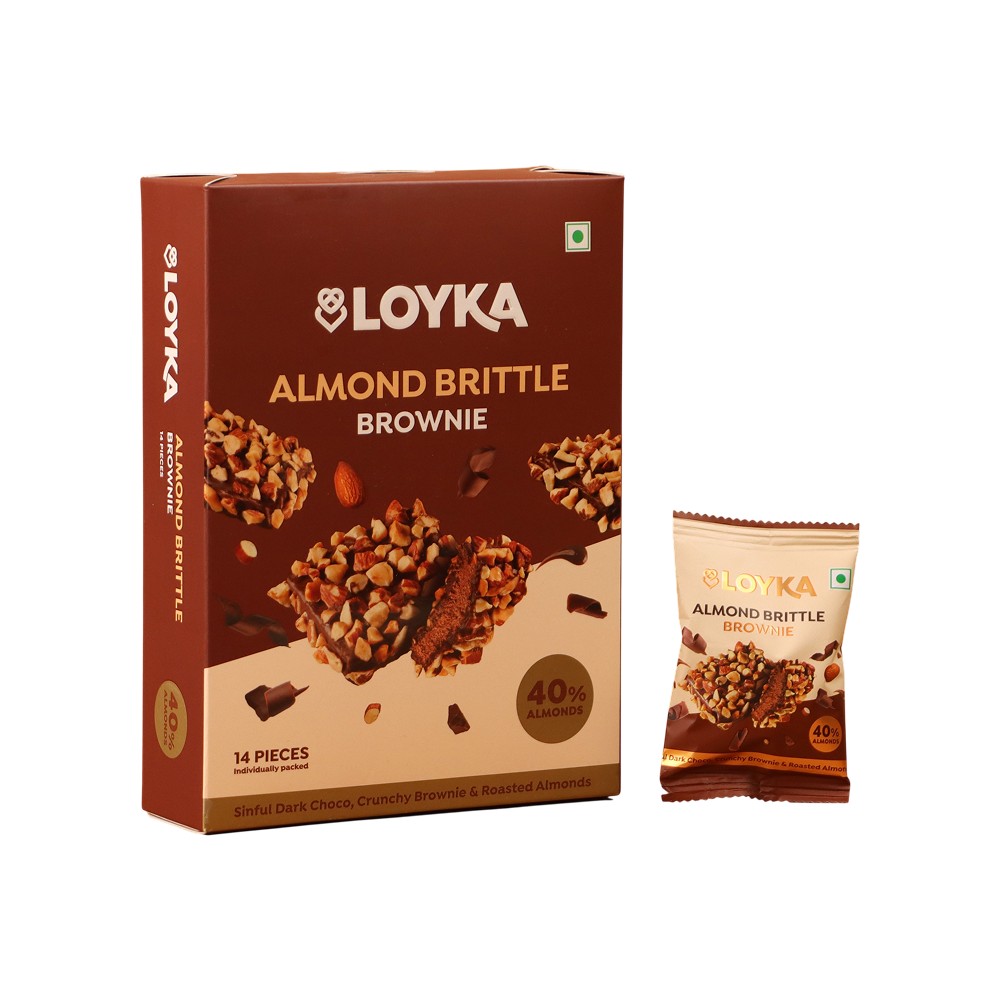 Loyka Almond Brittle Brownie Dark Chocolate Bar
