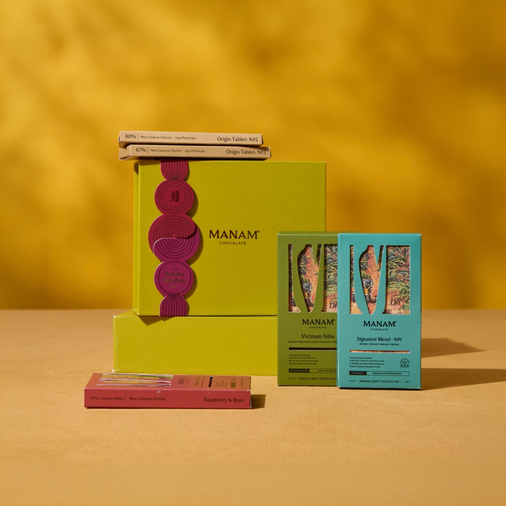 Manam Chocolate Library The Rakhi Edition Dark Chocolate Gift Pack
