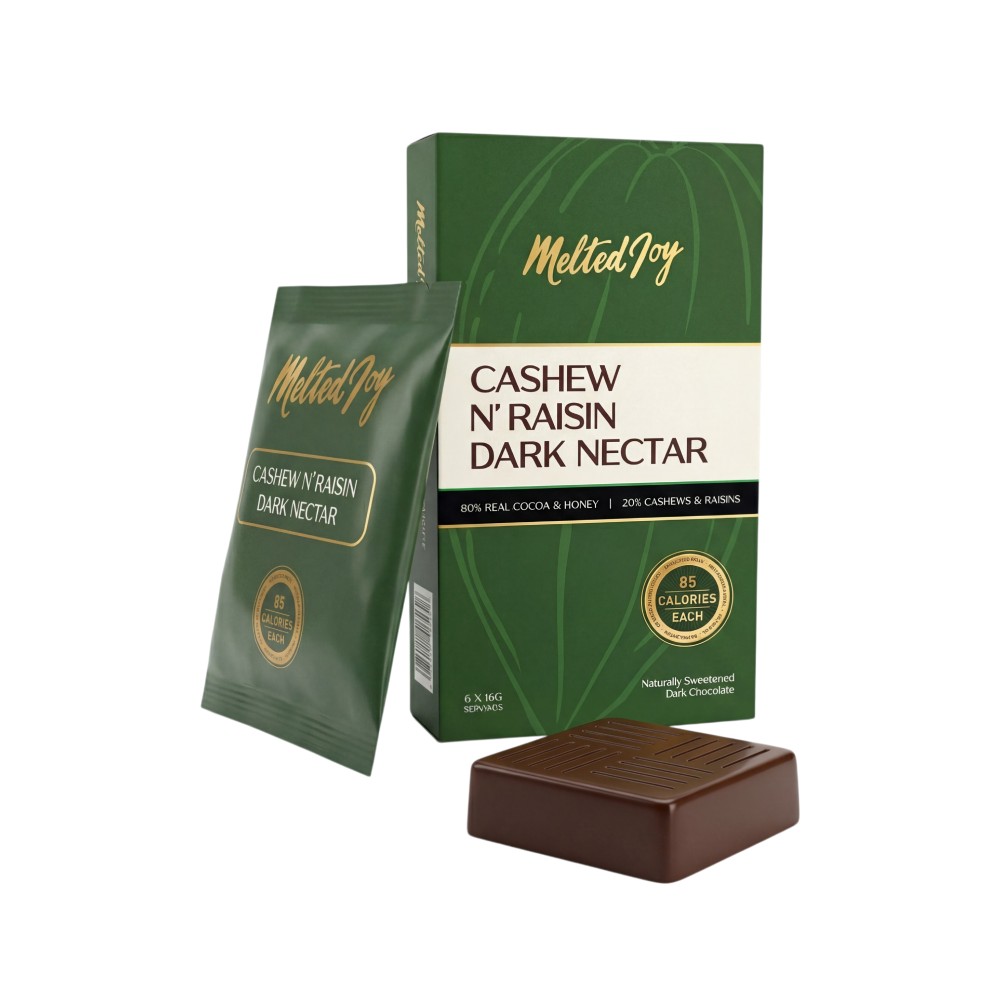 Melted Joy Cashew N'Raisin Dark Nectar Chocolate Bar