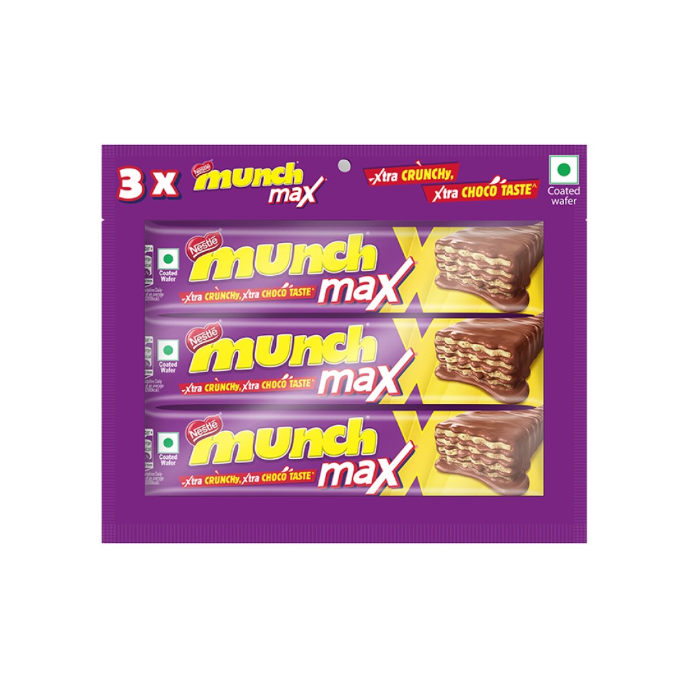 Nestle Munch Max Choco Coated Crunchy Wafer Chocolate