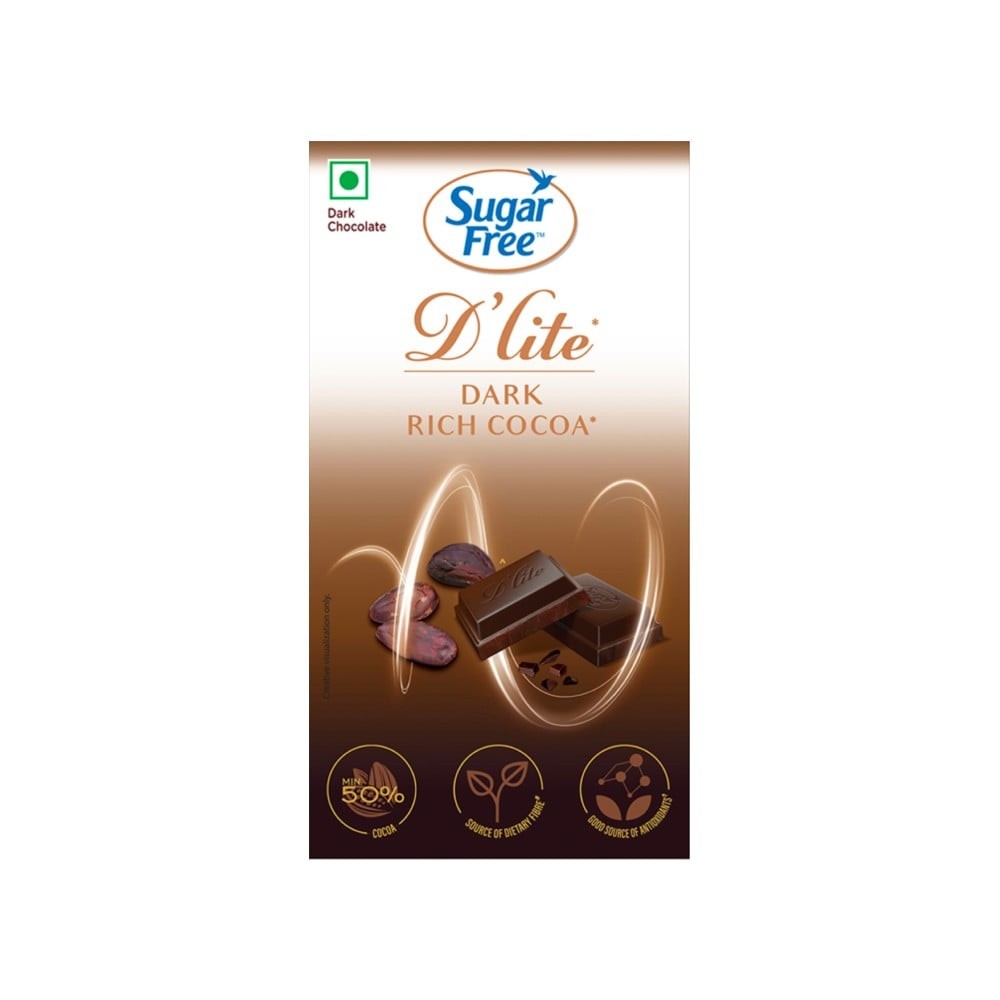 Sugar Free D'Lite Rich Cocoa Dark Chocolate Bar (Naturally Sweetened)