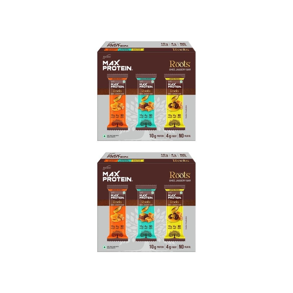 RiteBite Max Roots Assorted Protein Bar Pack - Pack of 12