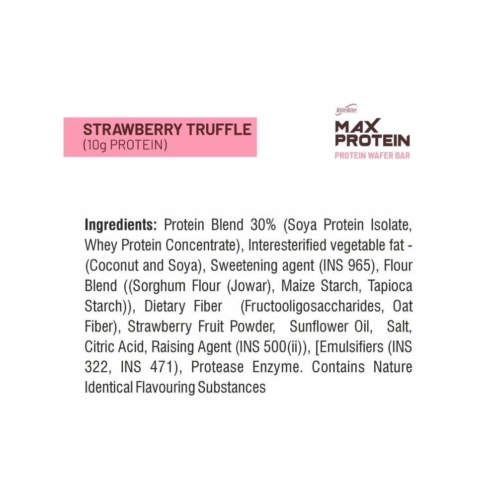 RiteBite Strawberry Truffle Millet Wafer Protein Bar +  Max Protein Daily Choco Almond 10 g Protein Bar Combo