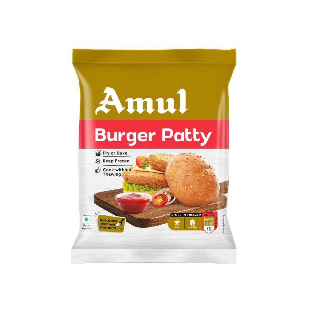 Amul Happy Treats Veg Burger Patty (Frozen)