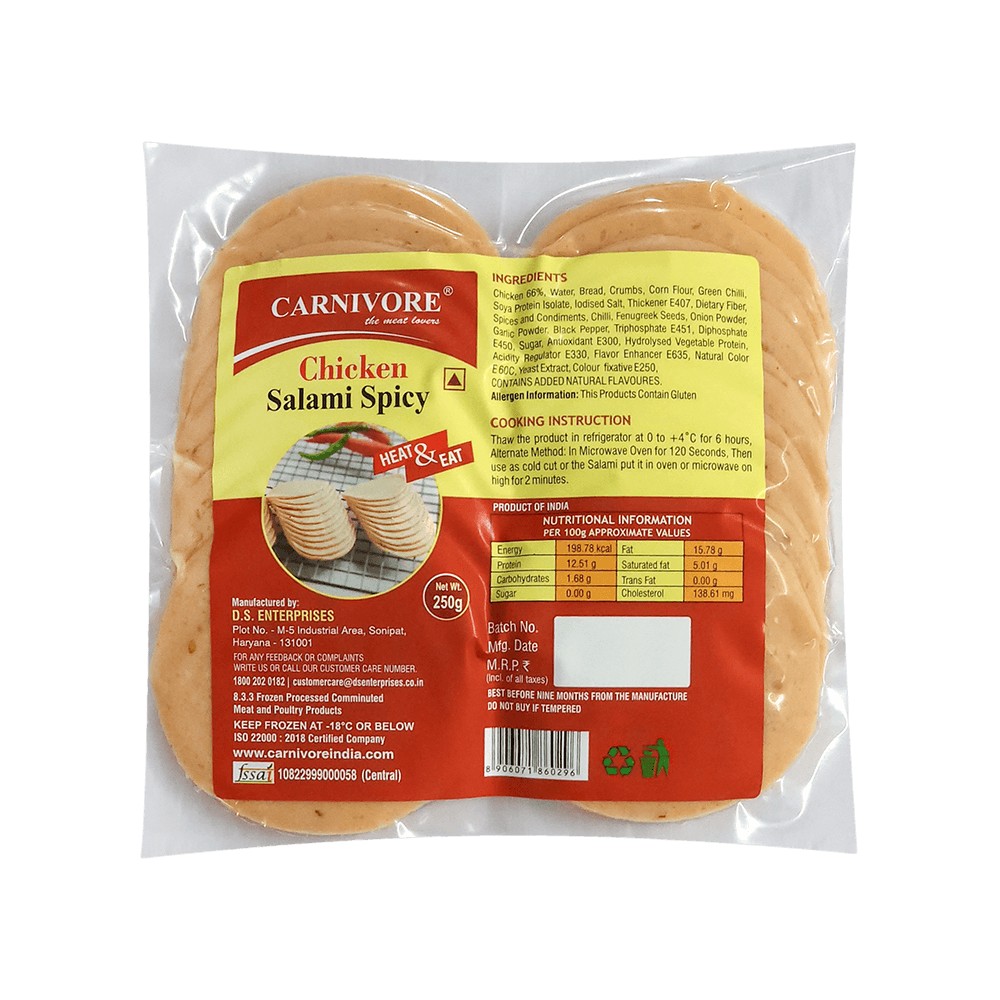 Carnivore Spicy Chicken Salami (Frozen)