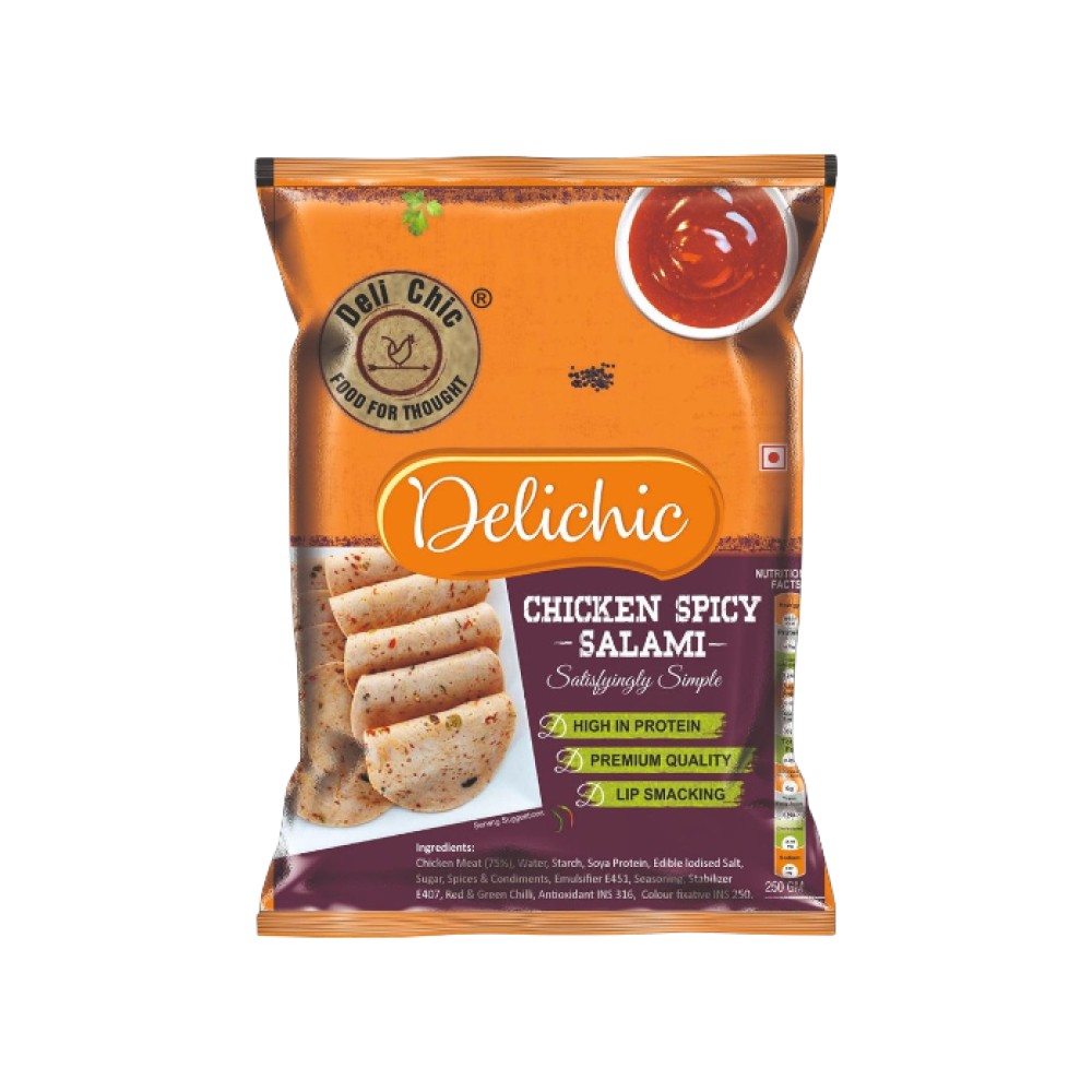 Delichic Spicy Chicken Salami (Frozen)