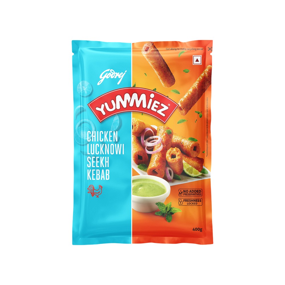 Godrej Yummiez Lucknowi Chicken Seekh Kebab (Frozen)