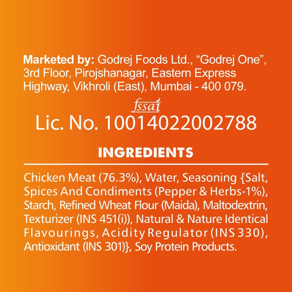 Godrej Yummiez Pepper & Herb Chicken Sausage (Frozen)