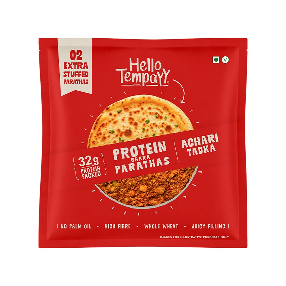 Hello Tempayy Achari Tadka Protein Paratha