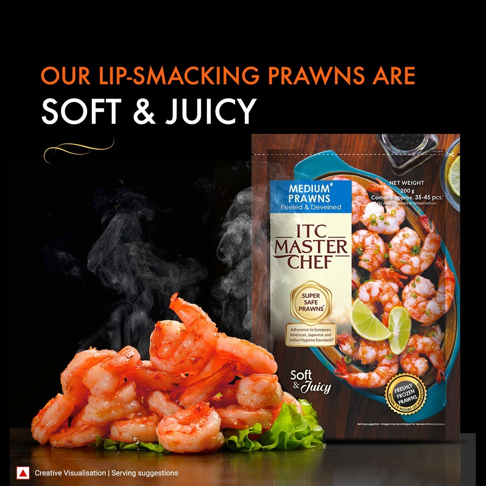 ITC Master Chef Medium Prawns Peeled & Deveined (Frozen)