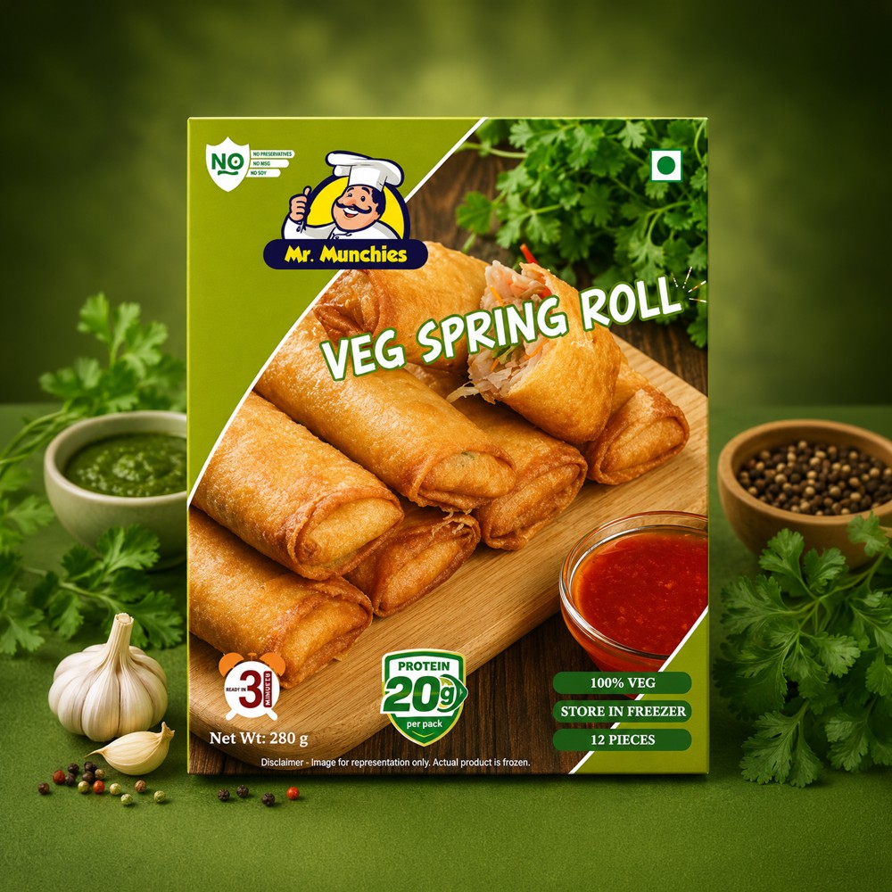 Mr. Munchies Veg Spring Roll (Frozen)