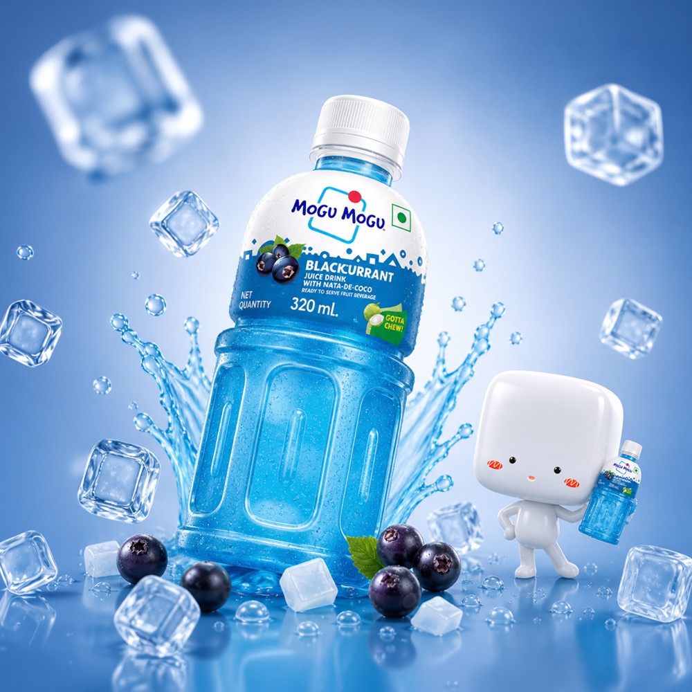 Mogu Mogu Blackcurrant Fruit Drink with Nata De Coco