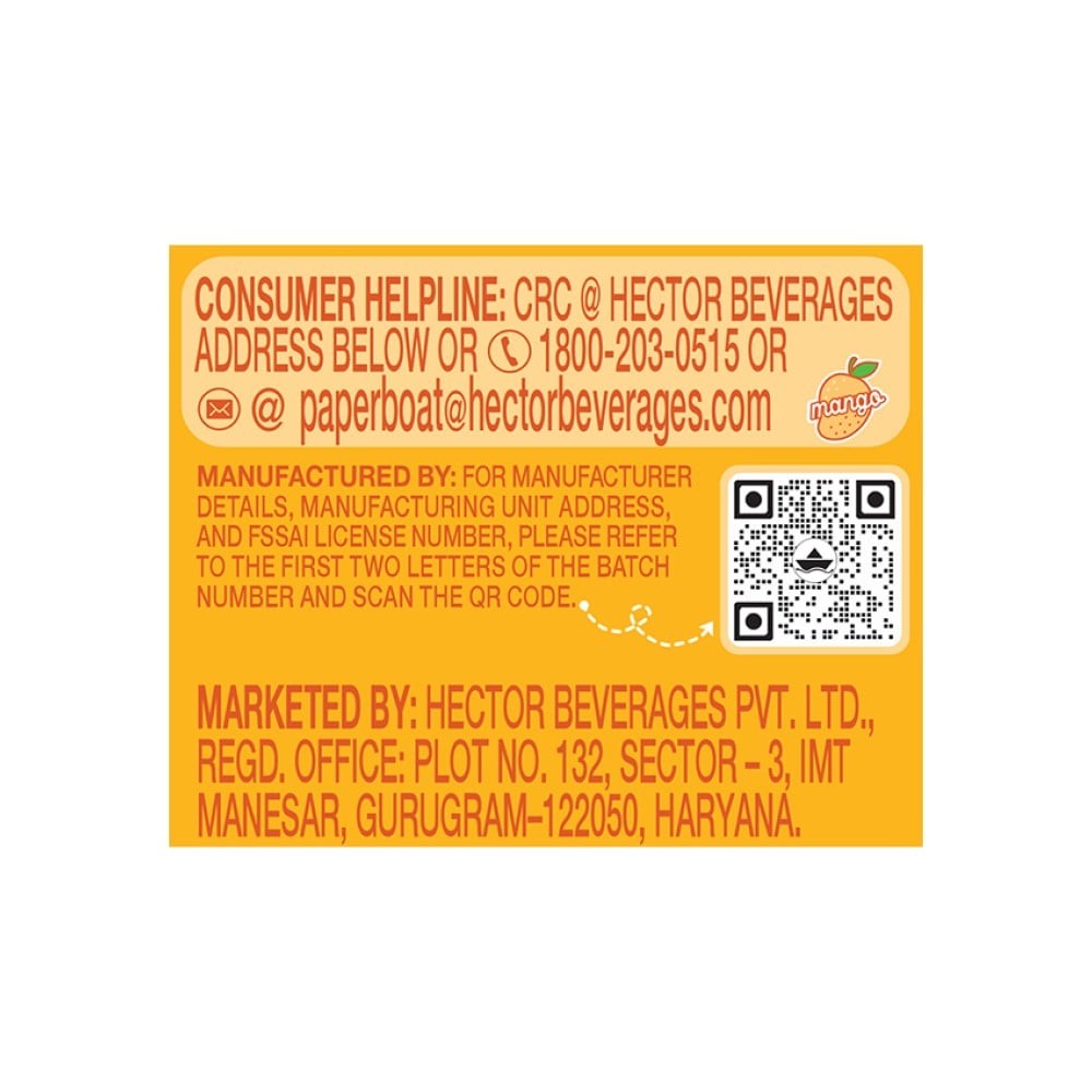 Paper Boat Nata De Coco Mango Fruit Drink