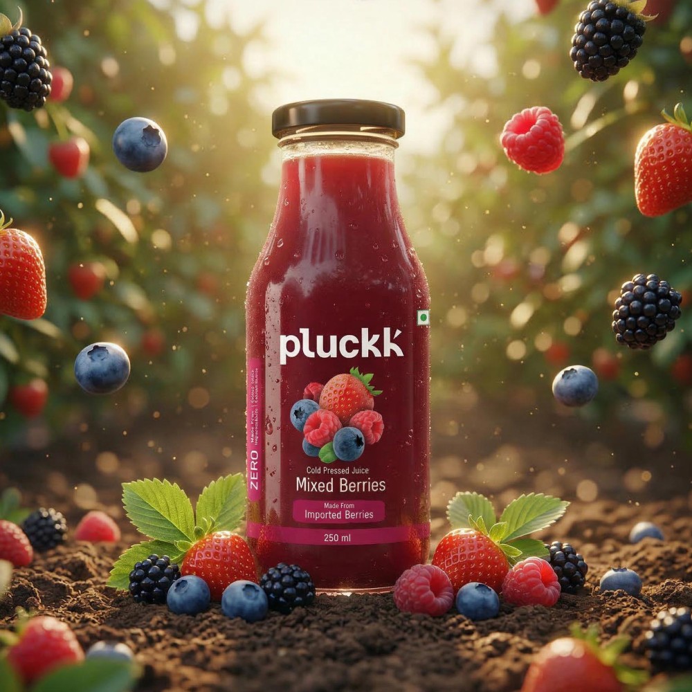 Pluckk Cold Pressed Mixed Berries Juice