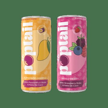 Poptail Popping Boba Drink with Nata de Coco