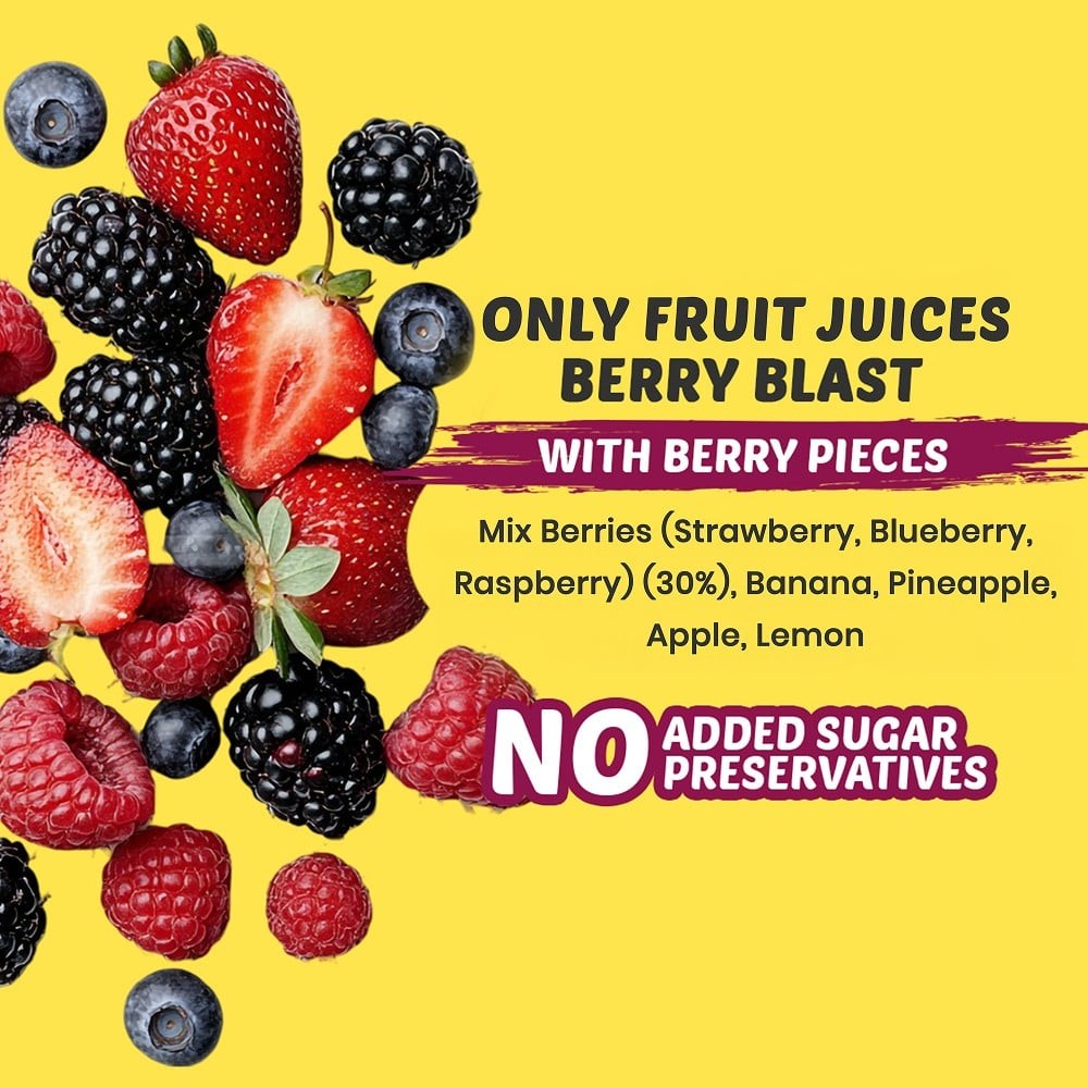 Yu Berry Blast Fruit Juice with Berry Pieces