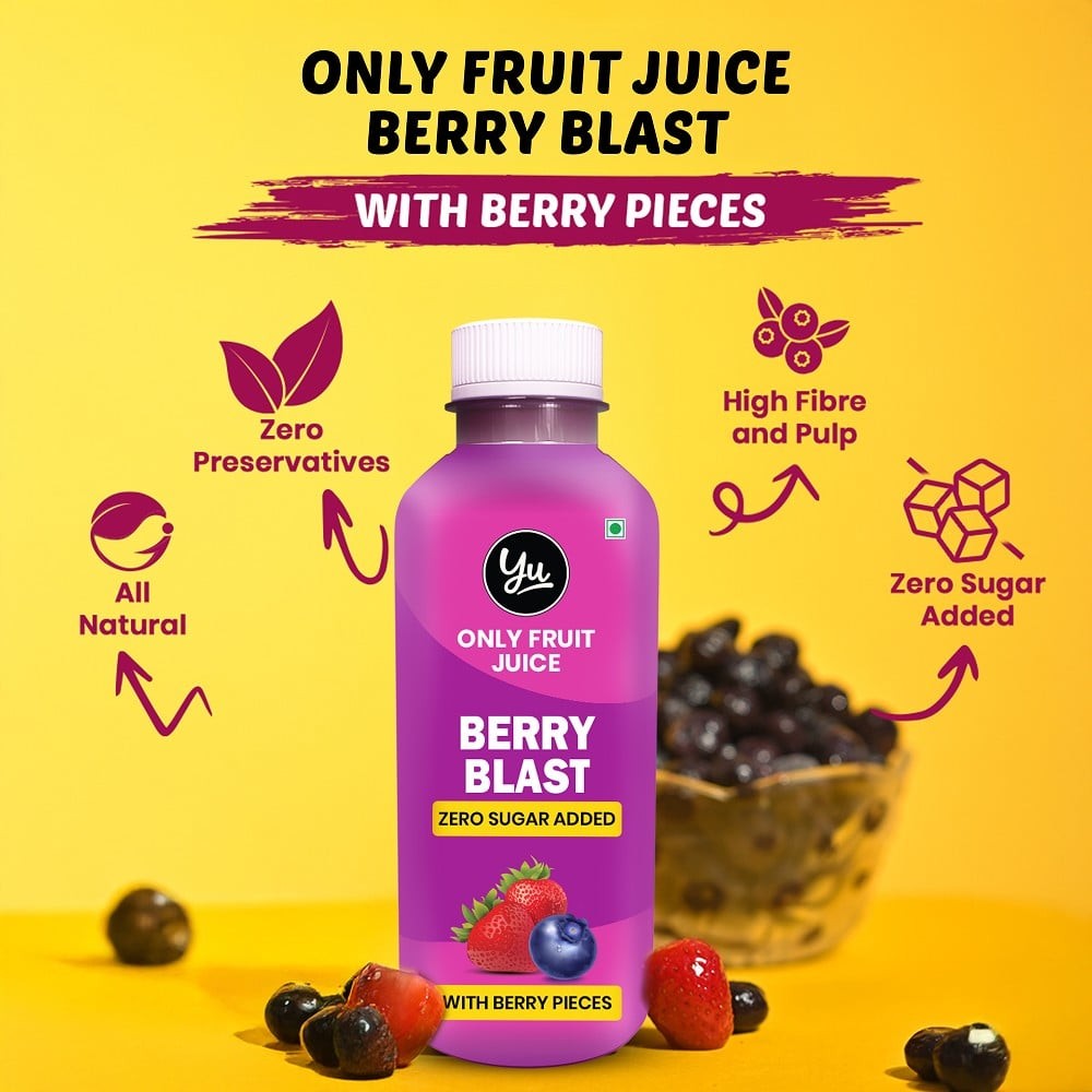 Yu Berry Blast Fruit Juice with Berry Pieces