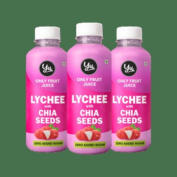 Yu Lychee Juice with Chia Seeds