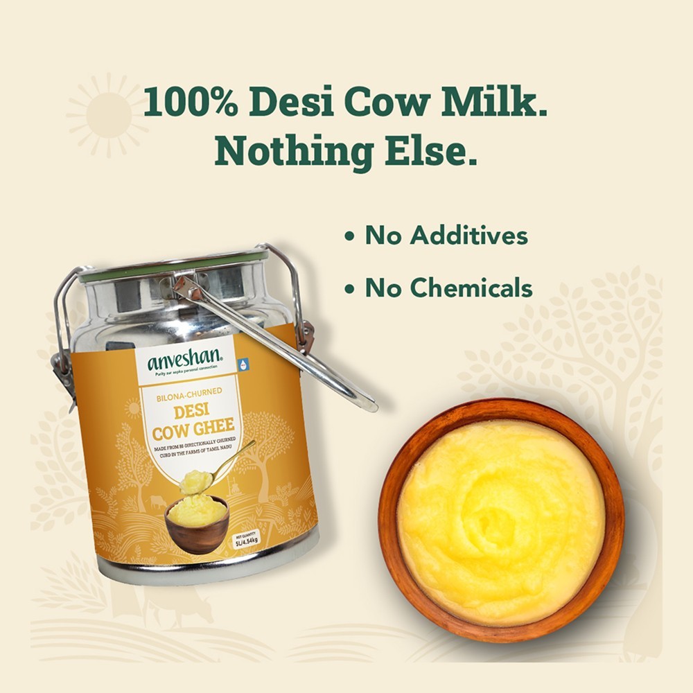 Anveshan Desi Cow A2 Ghee with Dolchi
