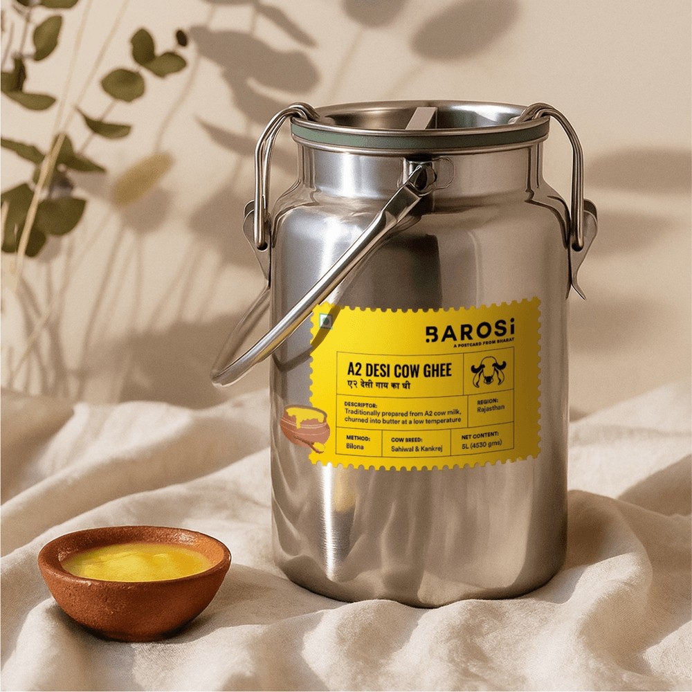 Barosi A2 Desi Cow Ghee with 5 Ltr Dolchi