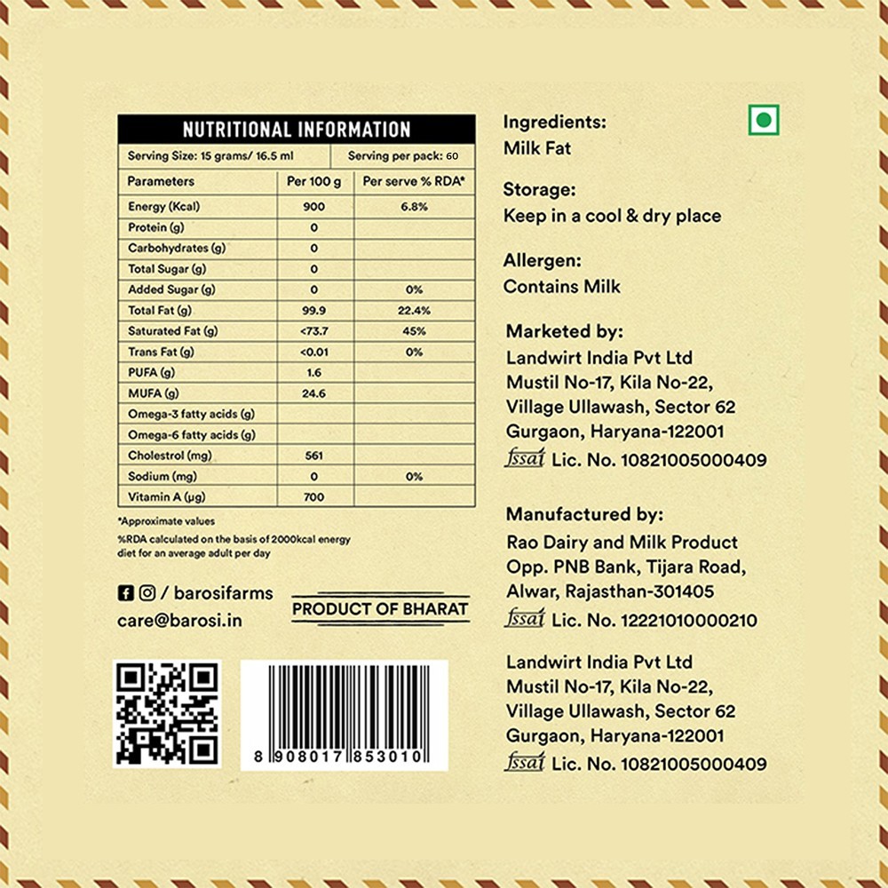 Barosi Cultured Cow Ghee